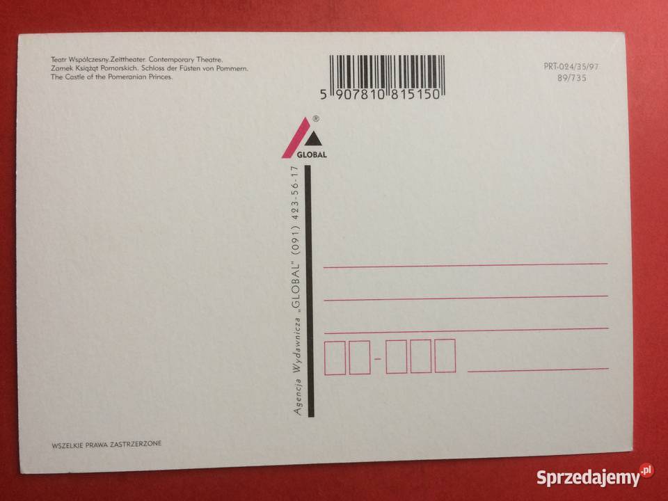 799 Widokówka Szczecin Pocztówki i karty telefoniczne zachodniopomorskie