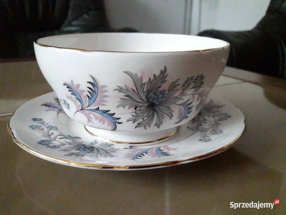 Filiżanka zestaw trio Royal Standard Anglia lata Janów Lubelski
