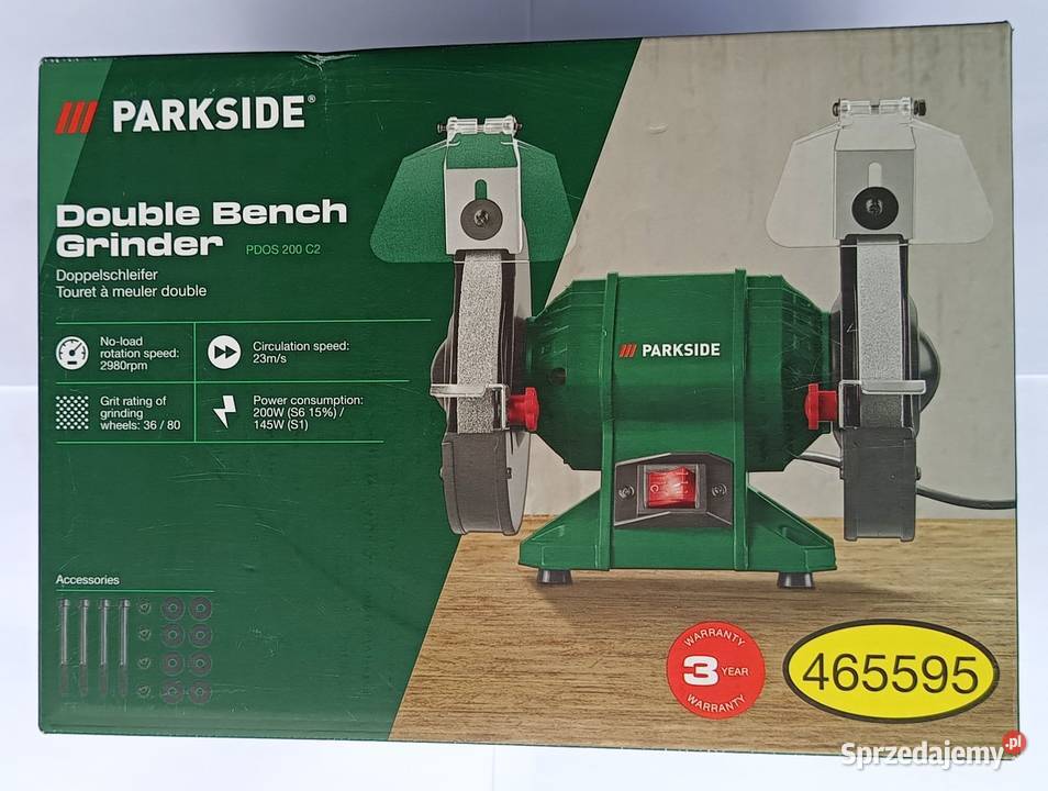 PARKSIDE szlifierka podwójna 200W fabryczny Dęblin