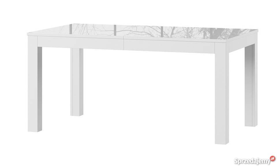 WENUS stół prostokątny biały rozkładany z 3 wkładkami