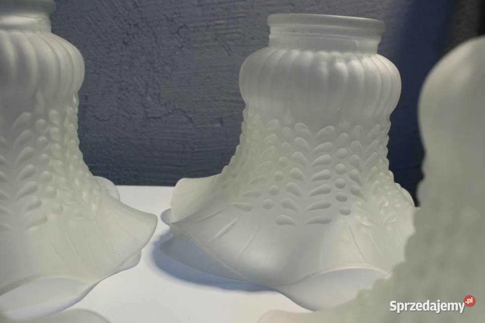 4 stary biały klosz do lampy tulipan Wrocław