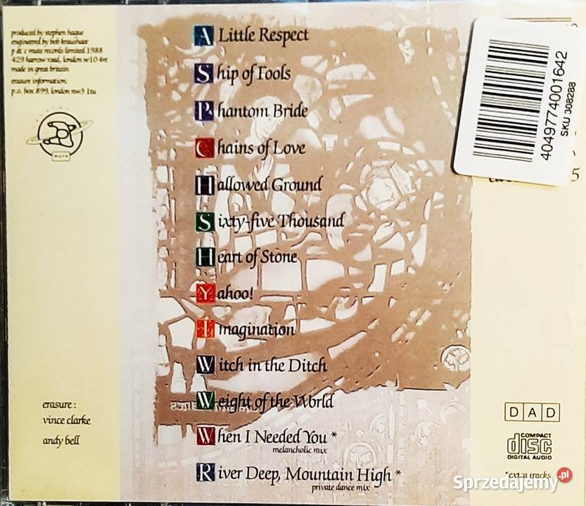 CD Nowa Album CD ERASURE Vince Clarke The Katowice