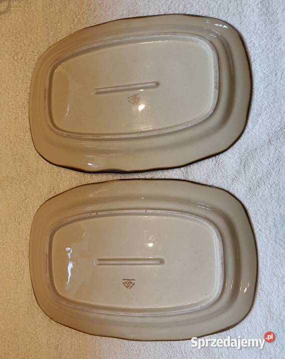 Porcelit Pruszków Dwa duże półmiski do Brwinów
