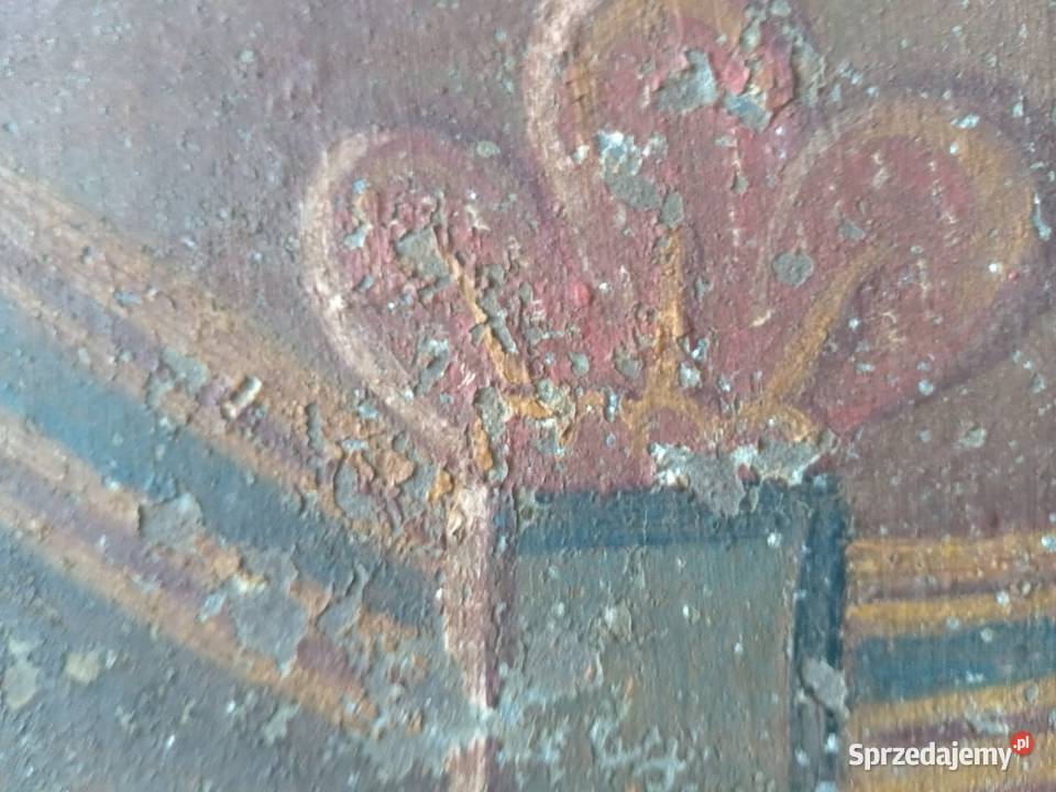 Święty obraz olej na blasze małopolskie Gdów