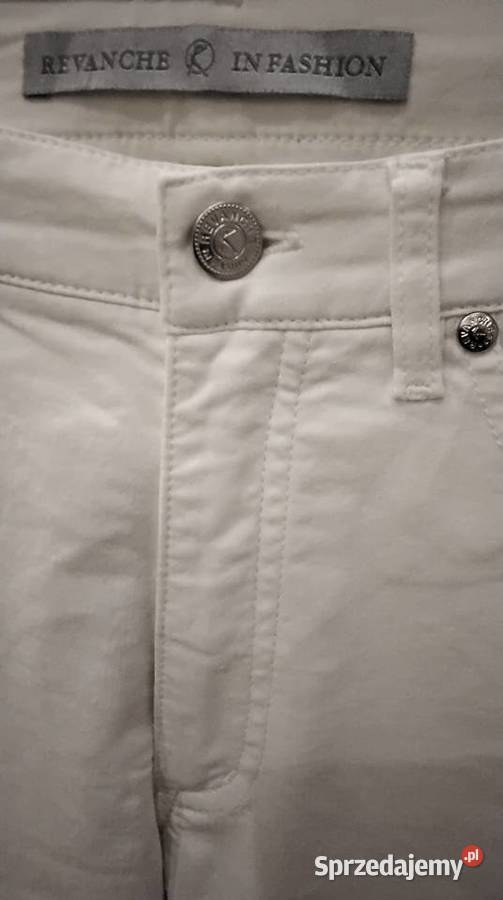 Białe Spodnie Jeans Damskie Revanche in Fashion Odzież damska Nowa Sól
