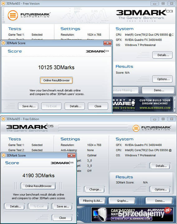 Geforce Quadro FX3400 PCIE x16 256MB 256bit Cielądz