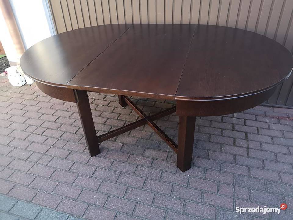 Stół Okrągły ARTDECO Dębowy 125 Solidny Zgrabny Meble Swarzędz