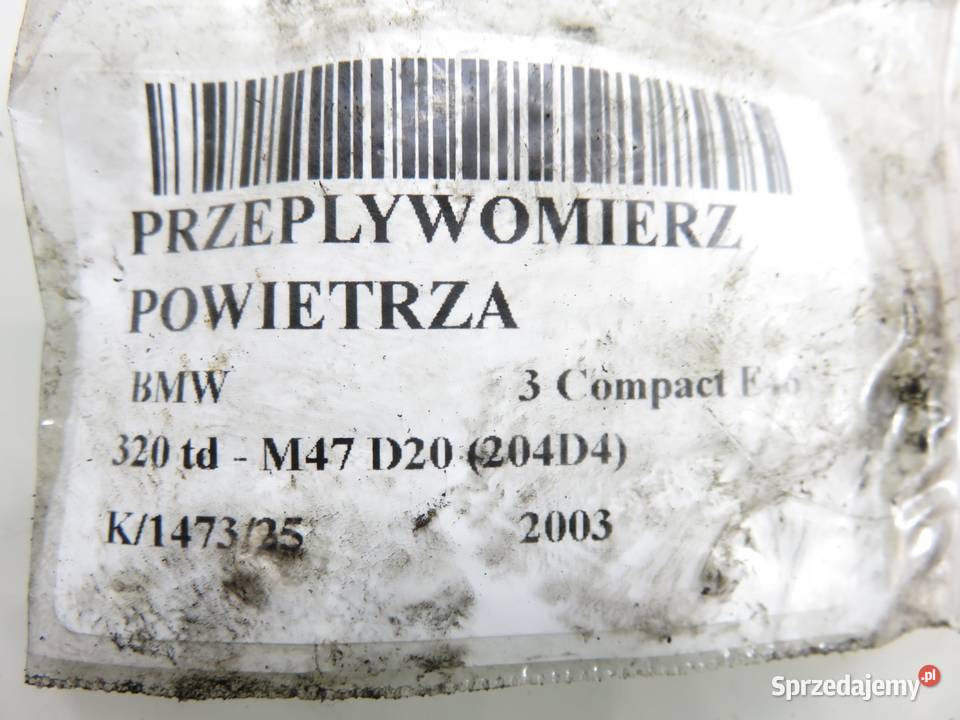 PRZEPŁYWOMIERZ BMW 3 Compact E46 320 td 150 M47 małopolskie