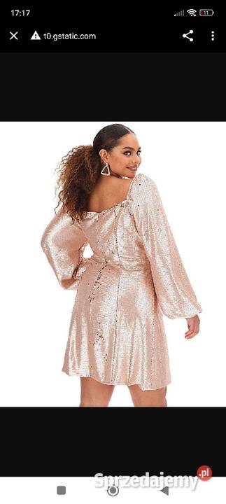 Sukienka w złote cekiny 52 żółty/złoty Białystok