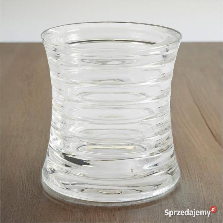 Świecznik lampion szklany grube szkło