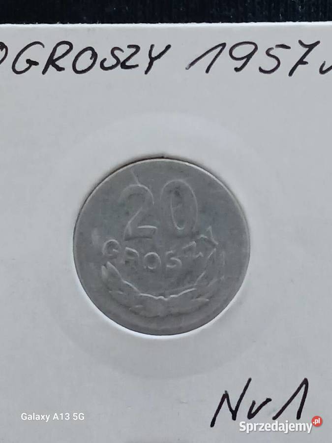 20 Groszy 1957 r 1 najrzadsze Konin