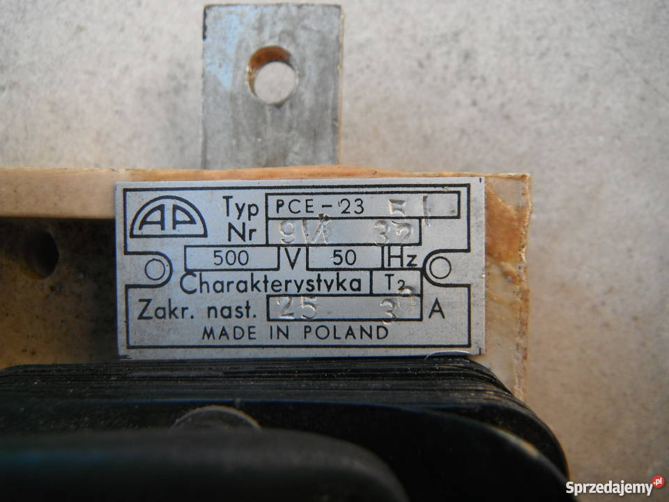 Przekaźnik przeciążeniowy PCE235 zakres 2530A Produkcja mazowieckie Chlewiska