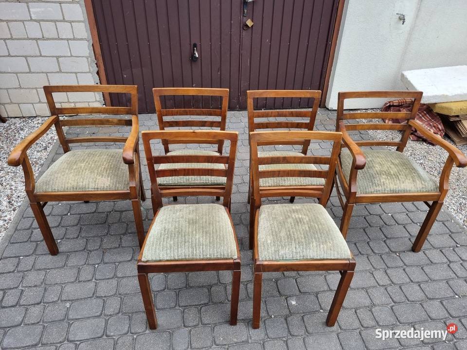 Zestaw krzeseł Artd Devo antyk vintage Sękocin Nowy