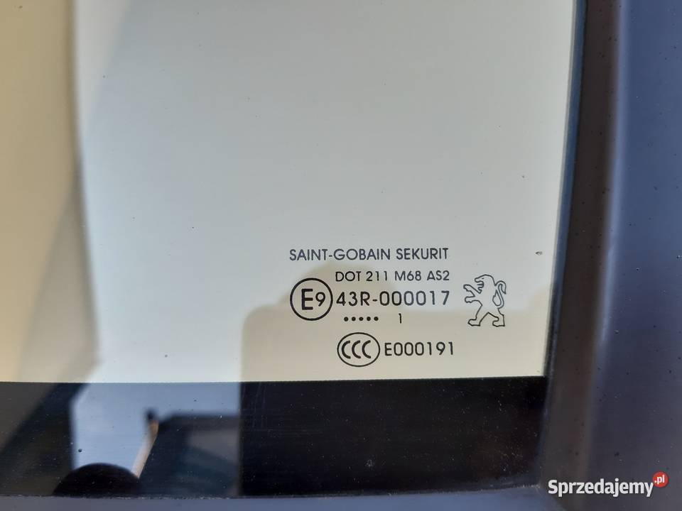 PEUGEOT 207 CC SZYBA TRÓJKĄT DRZWI LEWY PRZÓD lubuskie