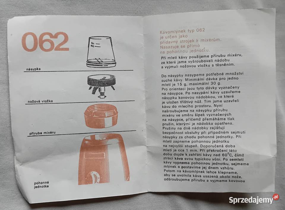 Młynek do kawy nakładka na mikser ElektroPraga Koźminek