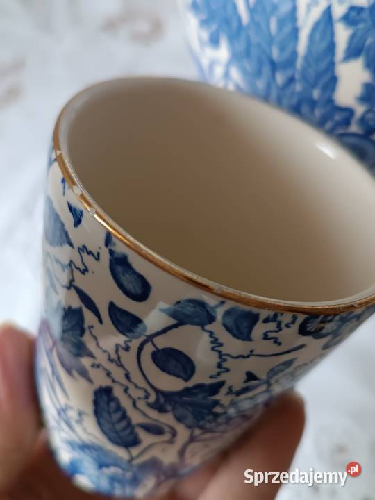 Stary zestaw porcelany wazon i wazonik Gorlice