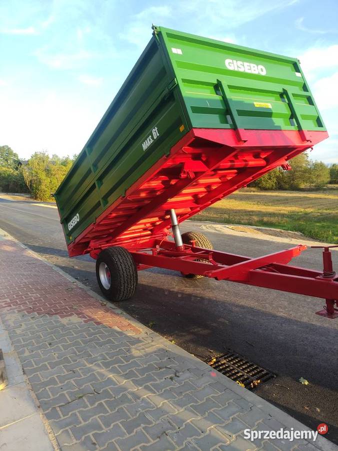 Przyczepa jednoosiowa z kiprem na trzy strony Łagów