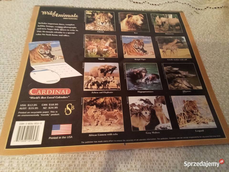 Wild animals calendar 2003 mazowieckie Warszawa