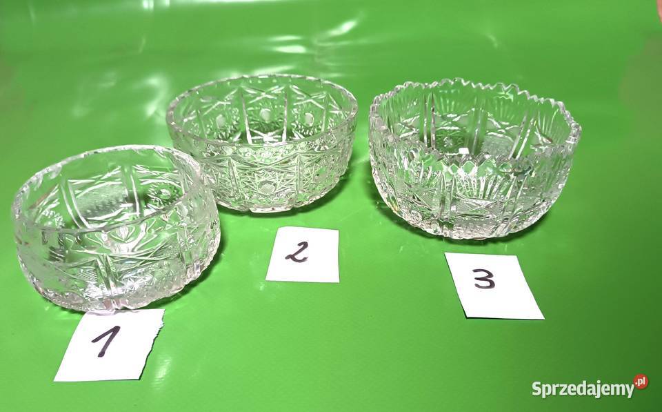 Miseczki kryształowe miski kryształy 3 Opole sprzedam