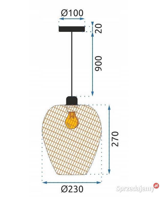 LAMPA WISZĄCA NATURALNA BOHO BAMBUSOWA naturalna