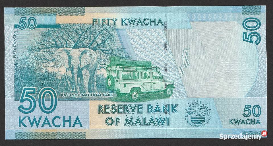 Malawi 50 kwacha 2012 stan bankowy UNC Łódź