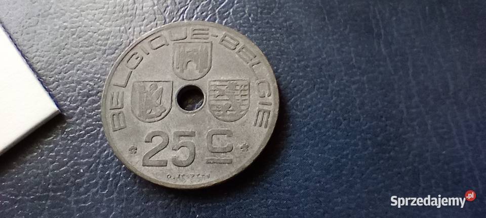 Stare monety 25 cent 1946 Belgia Lesko