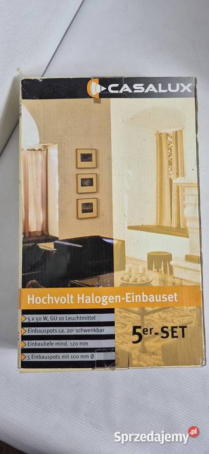 Zestaw 5 opraw sufitowych CASALUX Halogen GU10 lubelskie