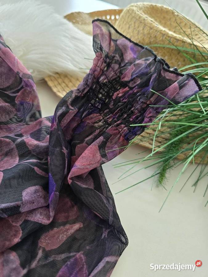 Sukienka siateczkowa z gumkami Fiolet fioletowy śląskie Rybnik