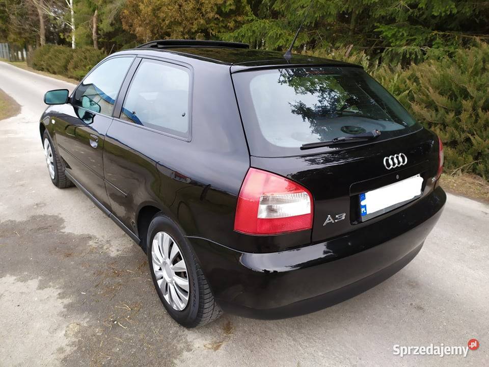 Czarne Audi A3 18 BG Sekwencja 2002 Szyberdach Hatchback Świdnik sprzedam