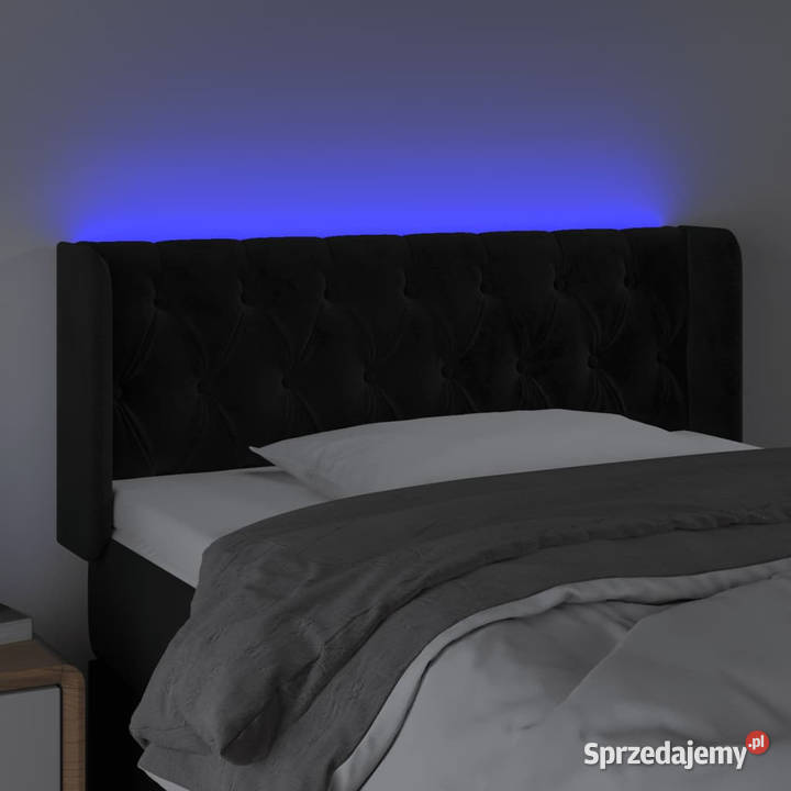 Zagłówek do łóżka z LED czarny 103x16x7888 Warszawa