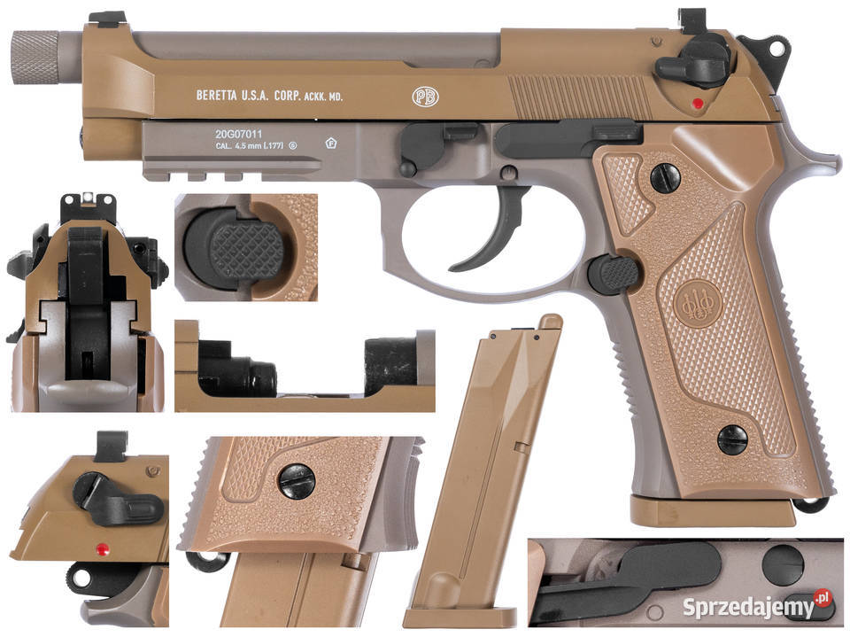 Pistolet wiatrówka Beretta M9A3 FM 45 mm brązowy Warszawa sprzedam