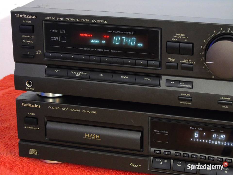 Ampltuner i CD Technics SAGX130 i SLPG420 Jasło