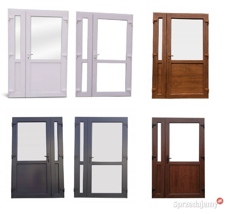Drzwi zewnętrzne sklepowe aluminiowe 90x210