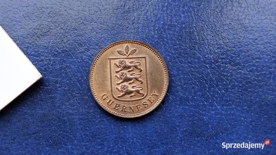 Stare monety 1 double 1885 Guernsey podkarpackie