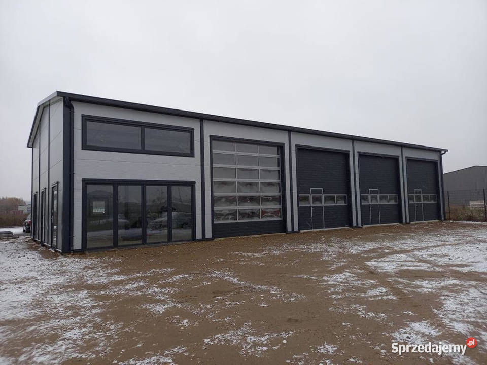 hala 300m2 magazyn biuro serwis konstrukcja Szczury
