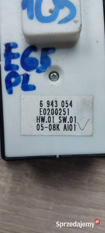 Panel przełącznik szyb BMW E65 6943054 zachodniopomorskie Szczecin