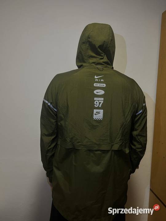 Lekka kurtka anorak khaki z kapturem M styl Poznań