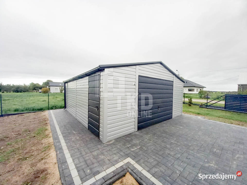 Garaż Blaszany 5x6 Brama drzwi okno rynny TKD117 Wieliczka
