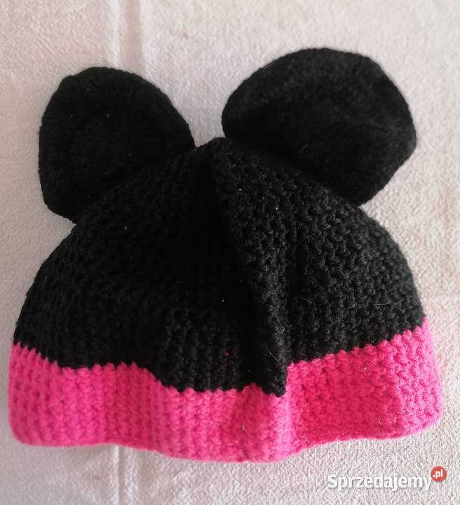 Czapka Myszka Minnie wełniana wykonana na łódzkie