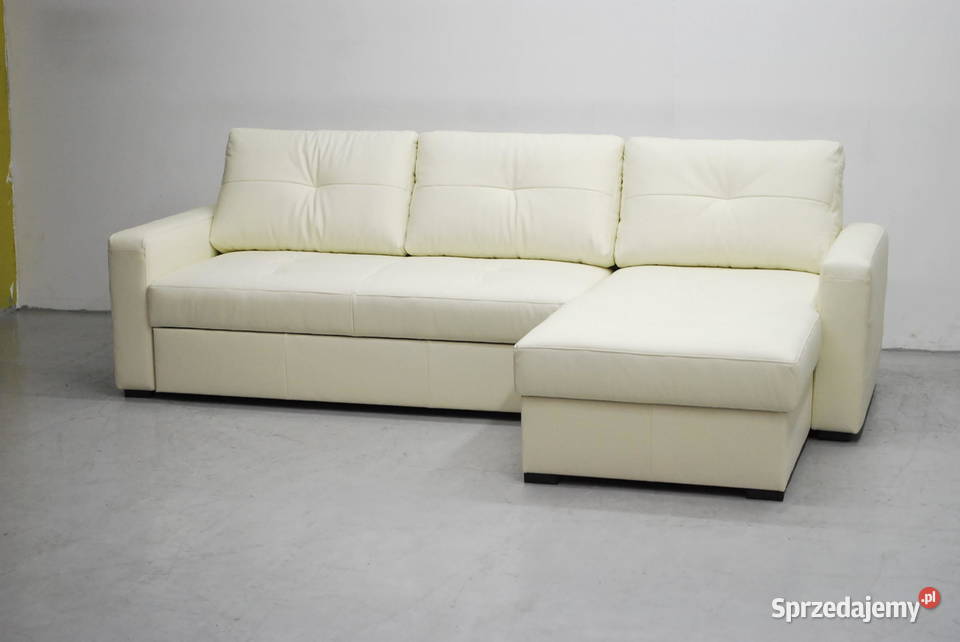FAB skóra naturalna narożnik z funkcja spania skóra Poznań