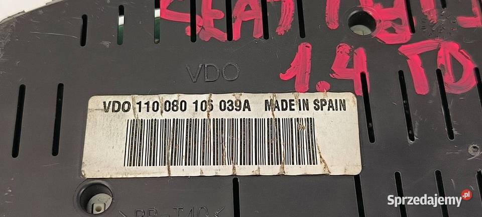 LICZNIK ZEGAR SEAT IBIZA III W06L0920822C osobowe Lipno