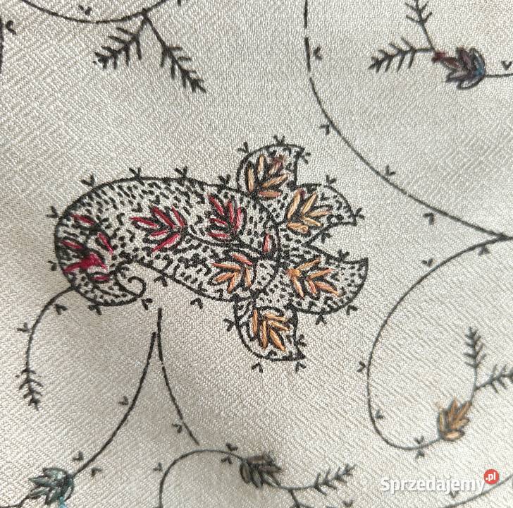 Duży szal orientalny indyjski haft paisley Szczecin