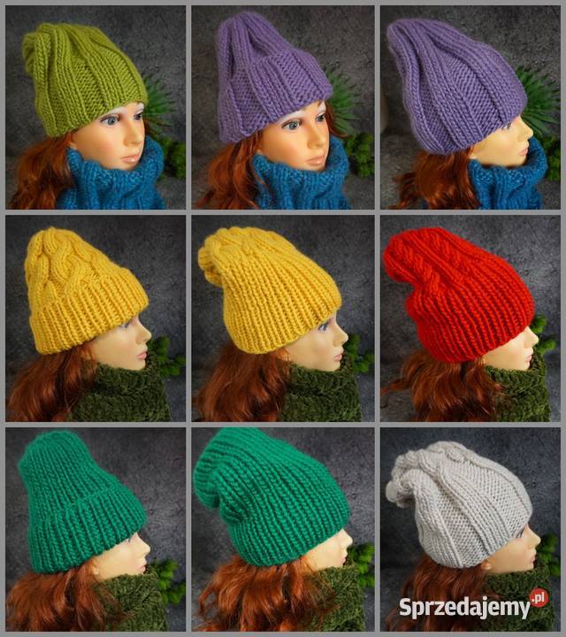 Czapka beanie wełna 100 Kraków