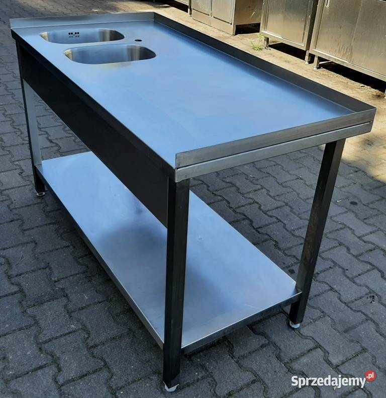 ZLEW 2 KOMORY Z BLATEM I PÓŁKĄ 1437085 MN Gastronomia Gastronomia Nowe Skalmierzyce