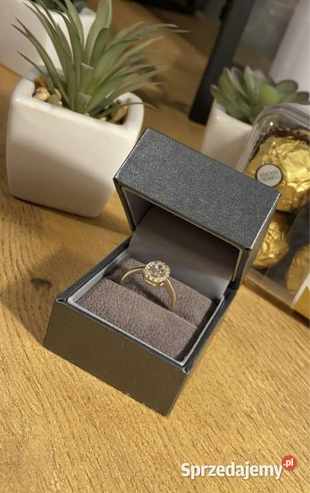 Złoty pierścionek z cyrkonią rozmiar 17 Krotoszyn