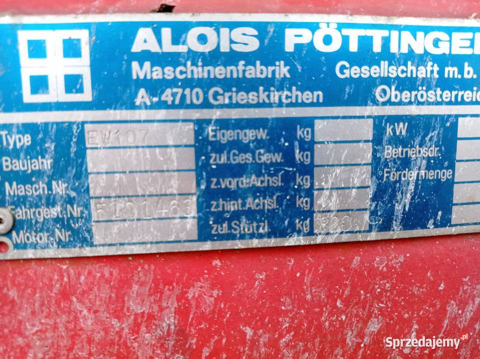 Przyczepa samozbierająca Pottinger ernteprofi II Sokołów Małopolski