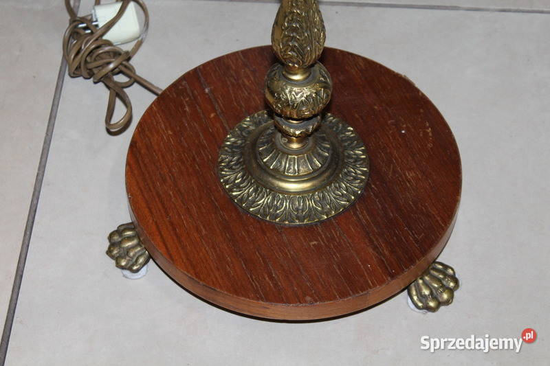 Drewniana lampa podłogowa na lwich łapach 113 zachodniopomorskie