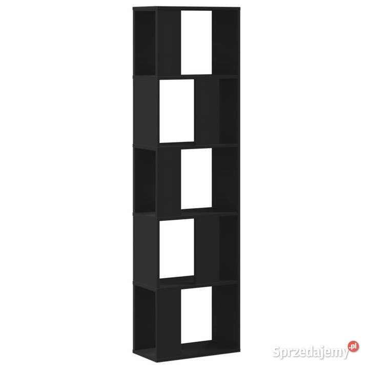 5poziomowy regał na książki czarny 45x235x1625 Warszawa