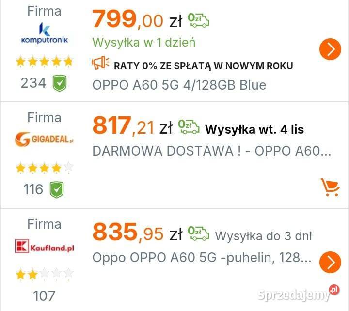 Oppo Reno A60 5g nowy Skawina