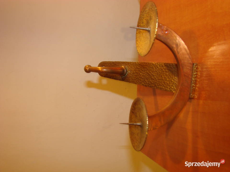 mosiężny świecznik Pruszcz Gdański